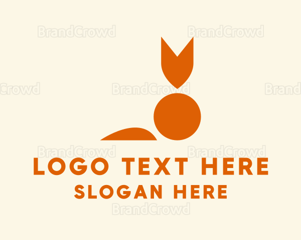 Simple Abstract Fox Logo