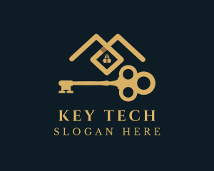 Gold House Key logo design