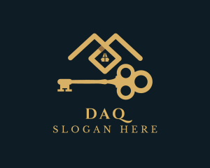 Architecture - Gold House Key logo design