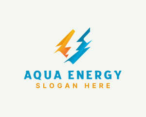 Electricity Lightning Energy logo design