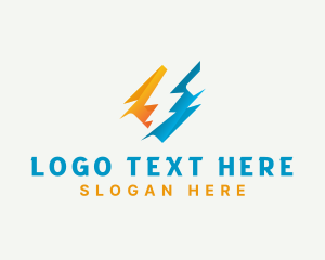Letternark - Electricity Lightning Energy logo design