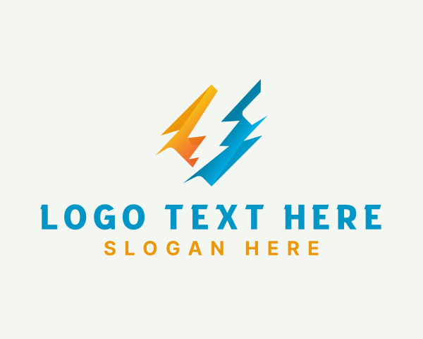 Power - Electricity Lightning Energy logo design