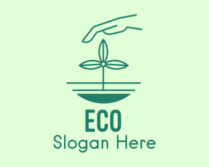 Green Sustainability Planting Logo