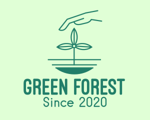 Green Sustainability Planting logo design