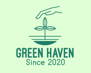 Green Sustainability Planting logo design