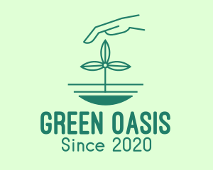 Green Sustainability Planting logo design