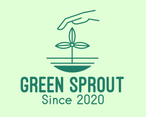 Green Sustainability Planting logo design