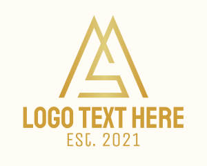Instagram - Golden MS Monogram logo design