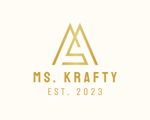 Modern Triangle Letter MS logo design