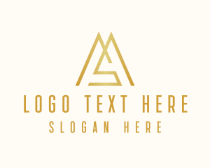 Luxe - Modern Triangle Letter MS logo design