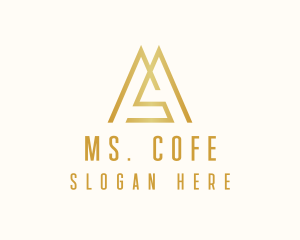 Modern Triangle Letter MS logo design