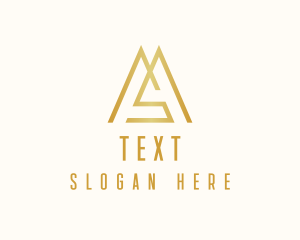 Modern Triangle Letter MS logo design