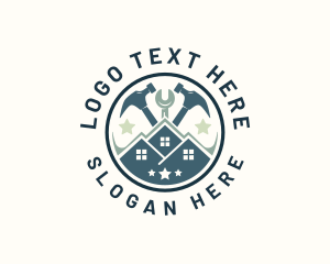 Roofing - House Roofing Tools logo design