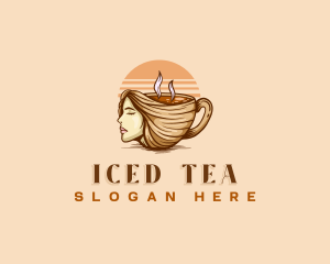 Lady Coffee Cup logo design