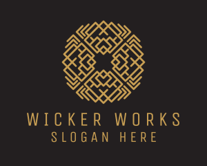 Wicker - Woven Fabric Textile logo design