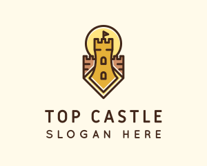 Castle Defense Tower logo design