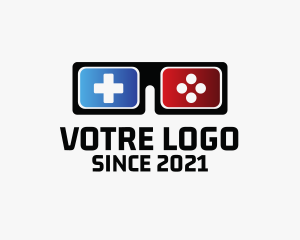 Controller - 3D Gaming Glasses logo design
