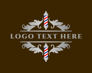 Pole - Royal Ornate Barbershop logo design