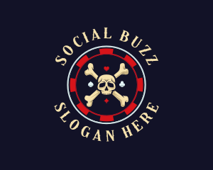 Skull Gambling Game Logo