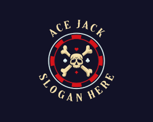 Blackjack - Skull Gambling Game logo design