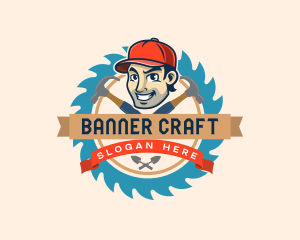 Carpenter Builder Man logo design