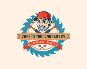 Carpenter - Carpenter Builder Man logo design