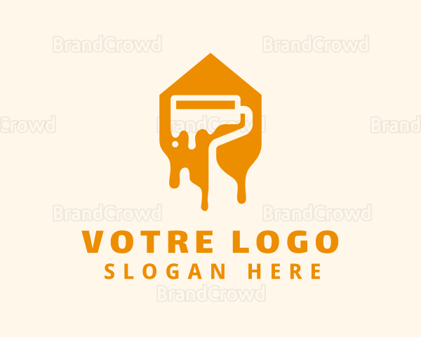 Orange Paint Roller Logo