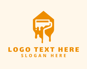 Orange Paint Roller Logo