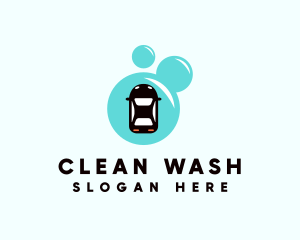 Washing - Car Wash Bubble logo design