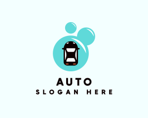 Car Wash - Car Wash Bubble logo design