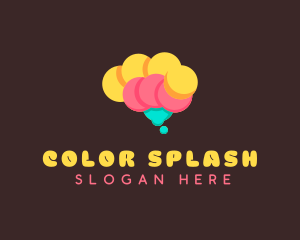 Colorful Brain Bubbles  logo design