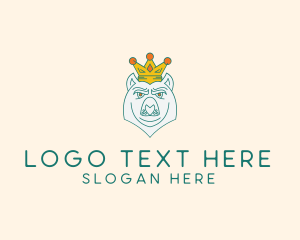 Polar Bear - Polar Bear Crown logo design