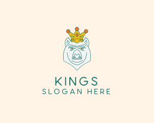 Polar Bear Crown logo design