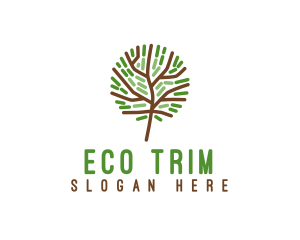 Organic Eco Tree logo design