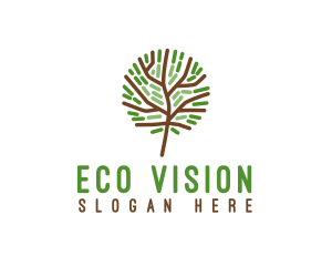 Organic Eco Tree logo design