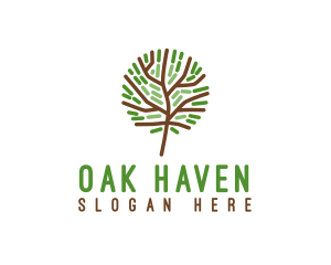 Organic Eco Tree logo design