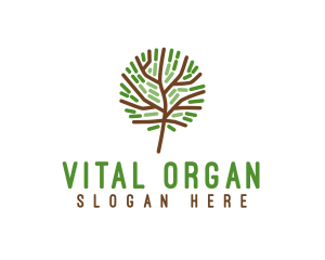 Organic Eco Tree logo design