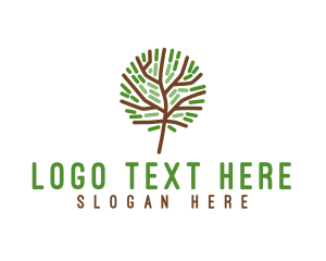Vegan - Organic Eco Tree logo design