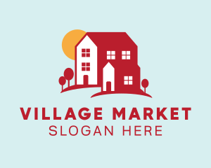 Village - Red House Village logo design
