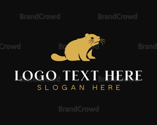 Wild Beaver Animal Logo