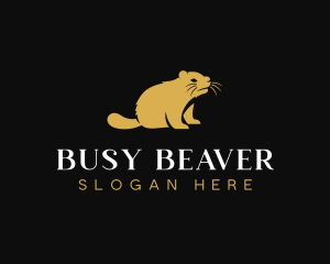 Beaver - Wild Beaver Animal logo design