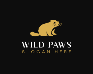 Wild Beaver Animal  logo design