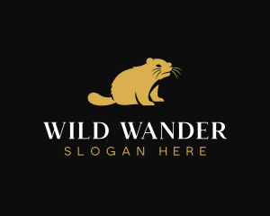 Wild Beaver Animal  logo design