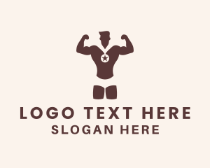 Bodybuilder - Strong Bodybuilder Championship logo design