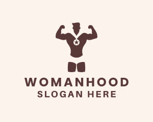Muscular - Strong Bodybuilder Championship logo design