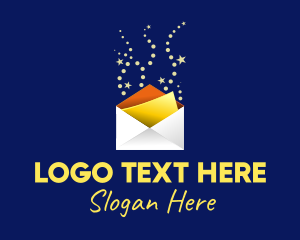 Events Management - Sparkle Invite Envelope logo design