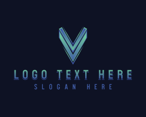 Firm - Tech Company Letter V logo design