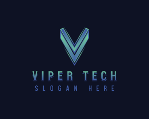 Tech Company Letter V logo design