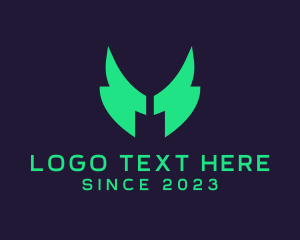 Online Streaming - Gaming Horns Letter M logo design