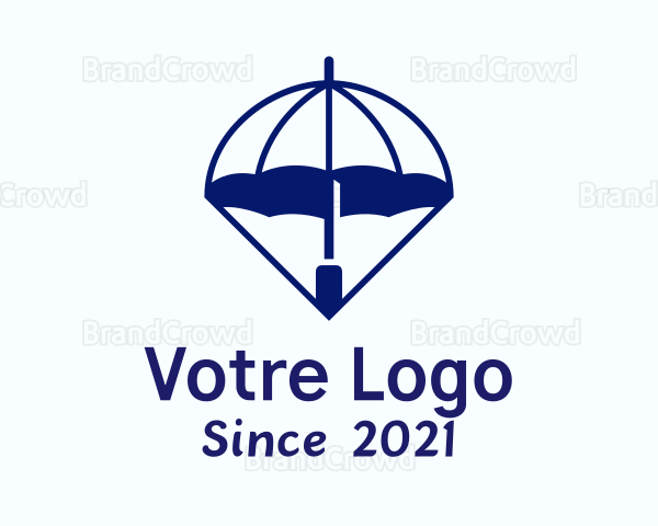 Blue Weather Umbrella Logo